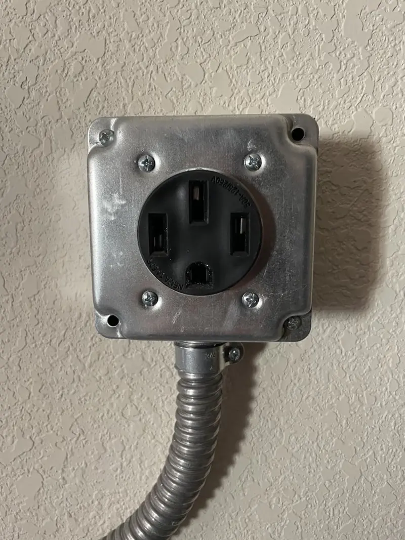 NEMA 14-50 outlet installed for Smart Home Electrical in Todd Creek